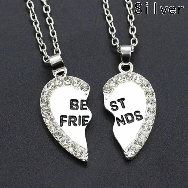 Best Friends Heart Necklace - HeyBless