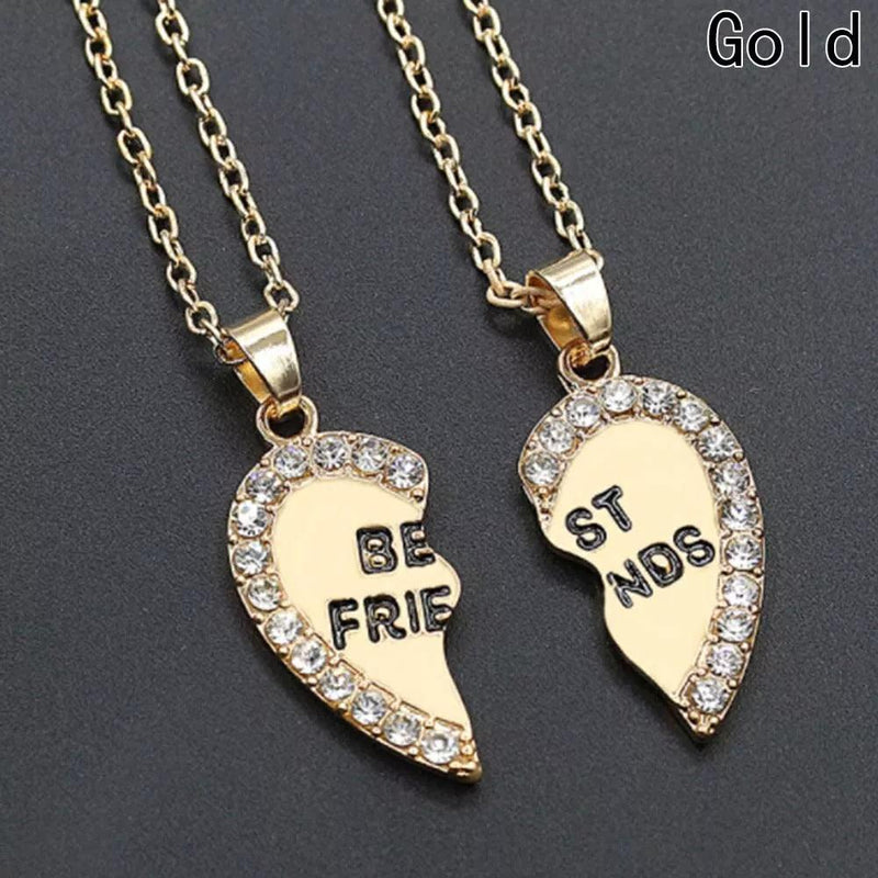 Best Friends Heart Necklace - HeyBless