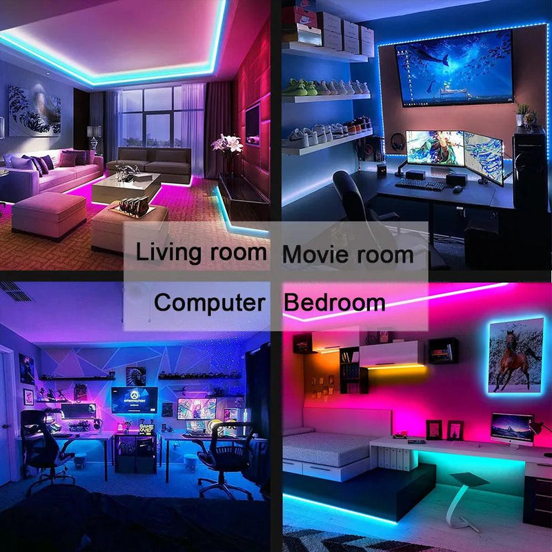 USB Bluetooth LED Strip for Sticker Lighting on TVs - HeyBless