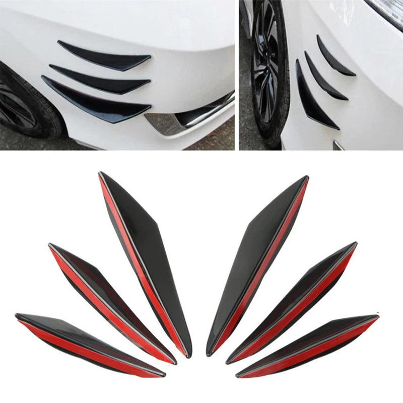 4/6 Pieces Universal Splitter Fins Car Tuning - HeyBless